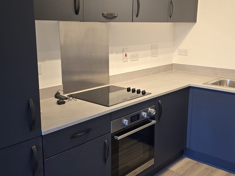 Kitchen cleaned and ready for handover